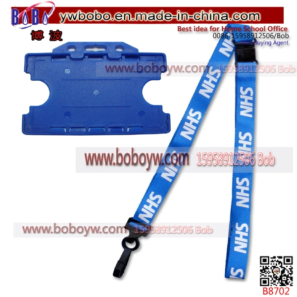 Custom Lanyard OEM Cheap Office Stationery School Stationery ID Security Necklace (B8712)