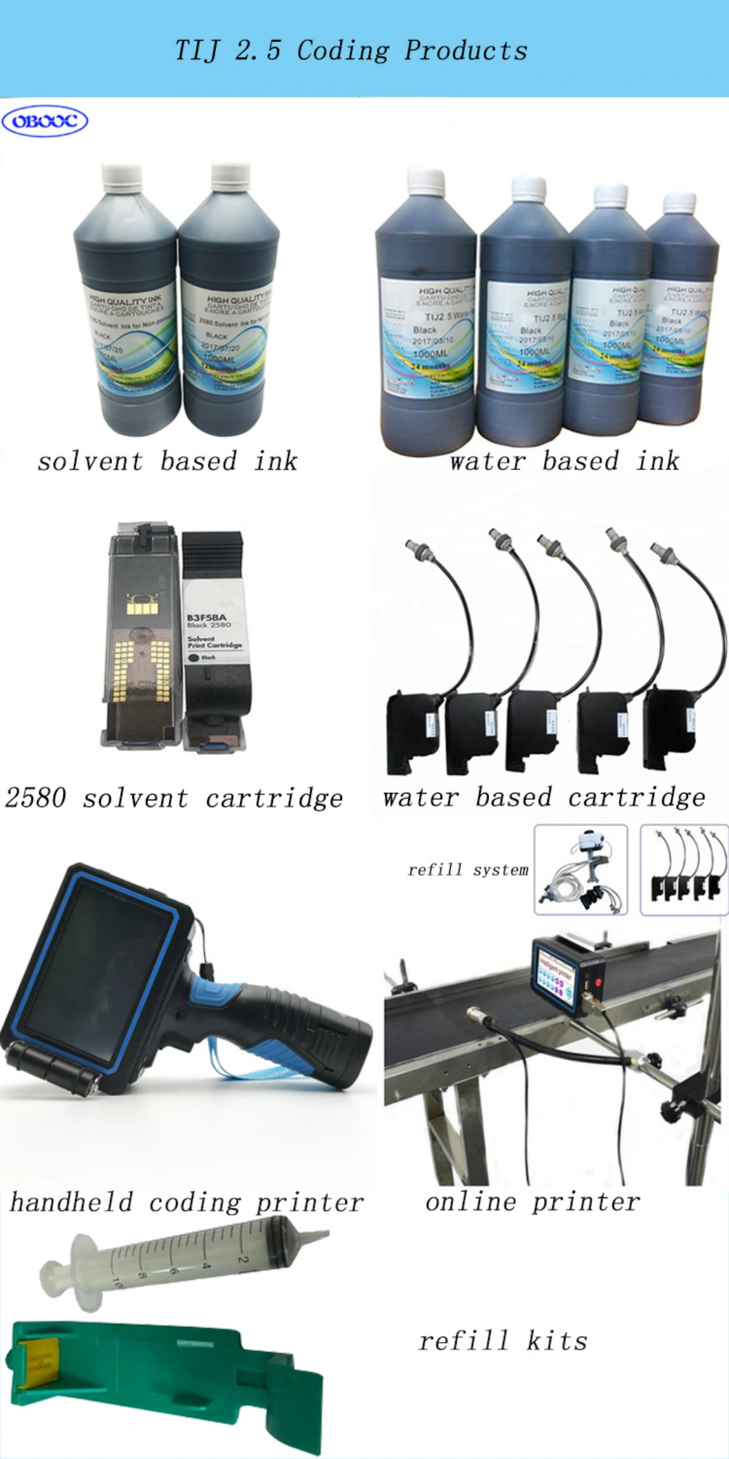 2580 2588 2590 2790K Fast Dry Ink Solvent Print Cartridge
