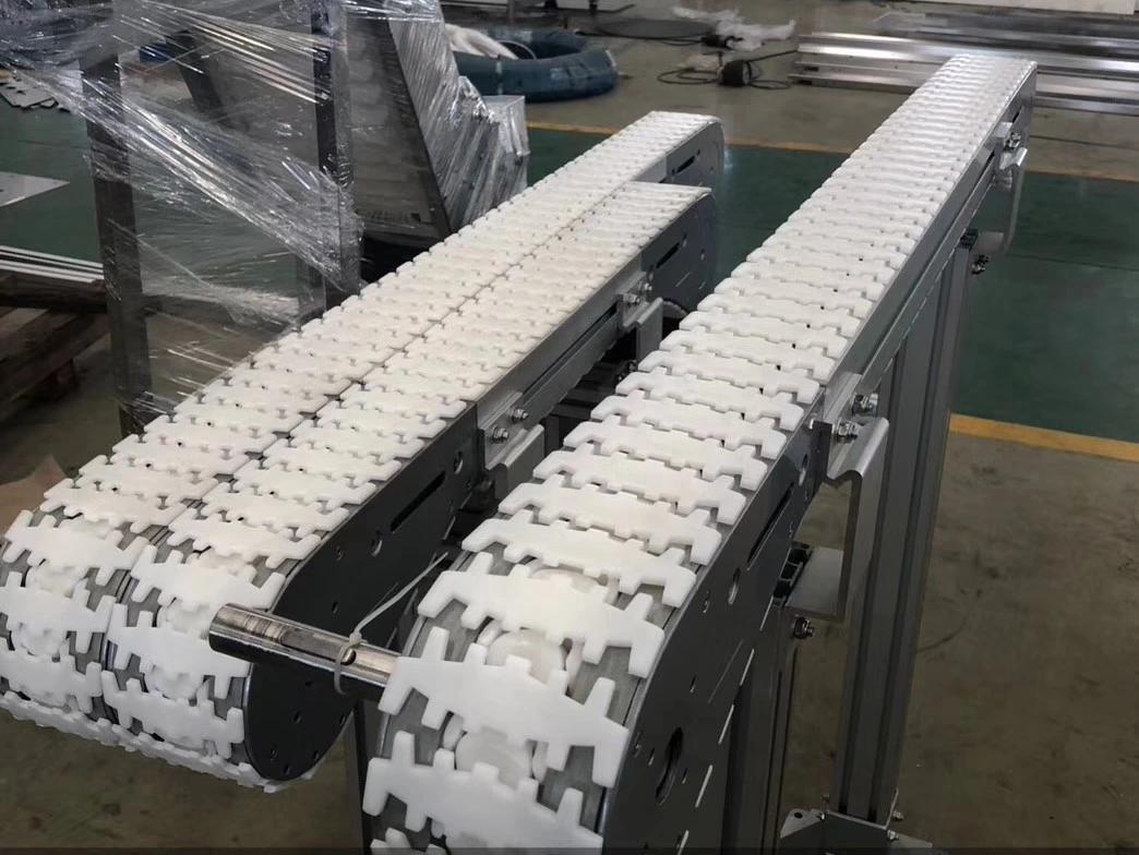 Plastic Flexible Chain Conveyor Belt / Top Chain Conveyor for Beverage Manufacture Packing Filling Labelling Machine