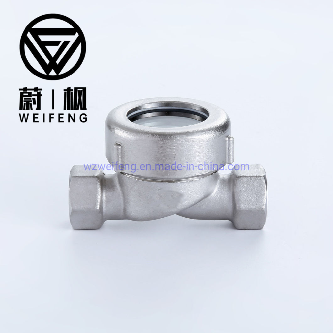 Stainless Steel Flow Indicator Water/Oil Flow Indicator with Plastic Float Ball