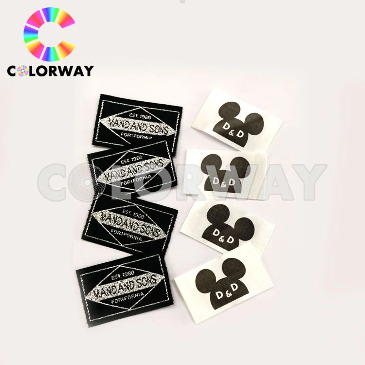 Wholesales Silk Screen Clothing Label Printing Garment Woven Label