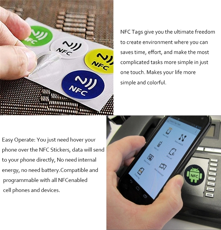 Offset Printing Adhesive Label Sticker RFID NFC Ntag213 Anti-Metal Tags