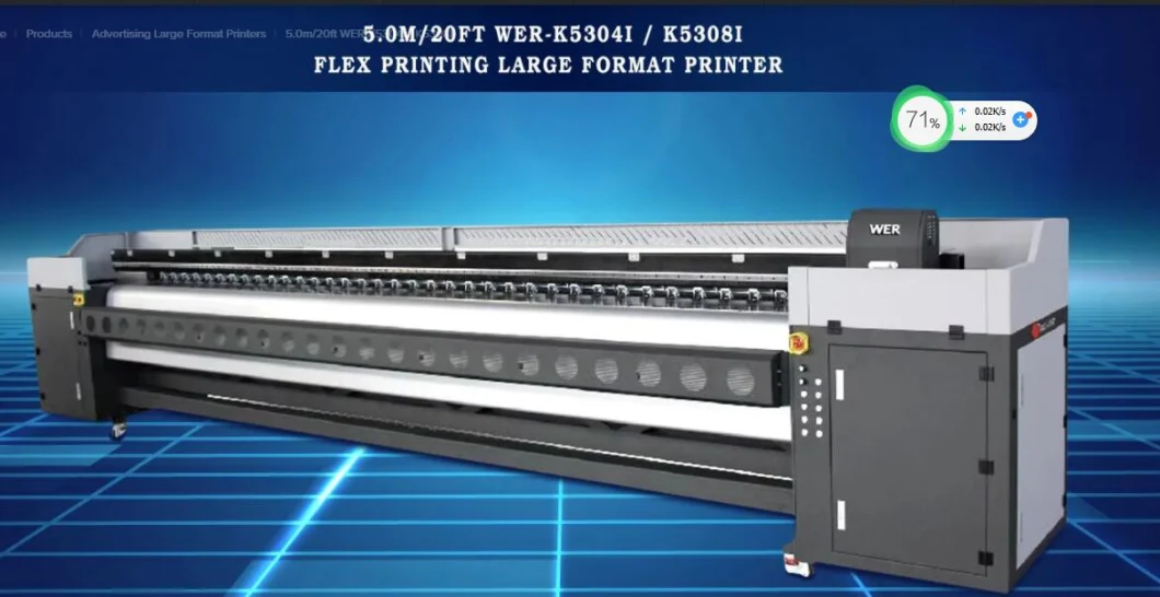 Wide Digital Roll to Roll Format Solvent Printer Flex Banner Printer