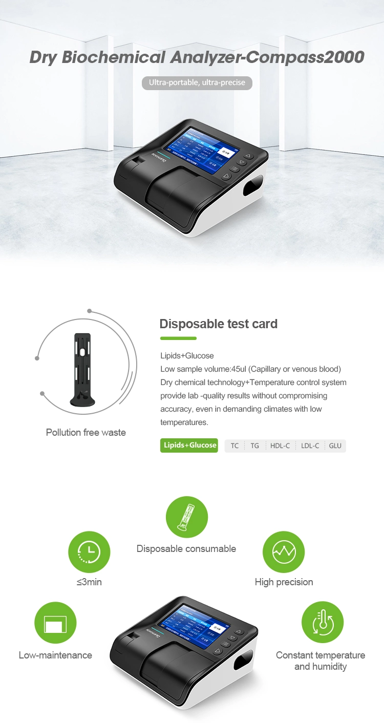 Konsung Bio-Medical Automatic Portable Poct Medical Dry Bio Chemistry Analyzer for Medical Supply