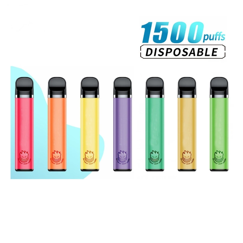 Colored Label Vape Pen 1500puffs Custom Logo Electronic Cigarette