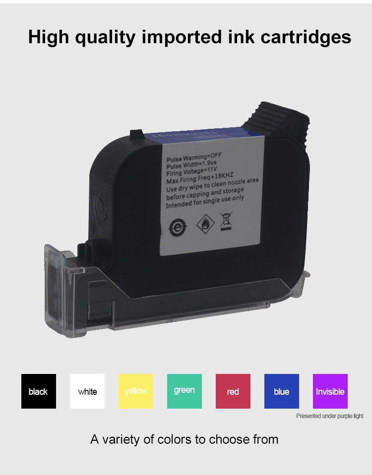 Handheld Inkjet Printer Original Water-Based Black Ink Cartridge