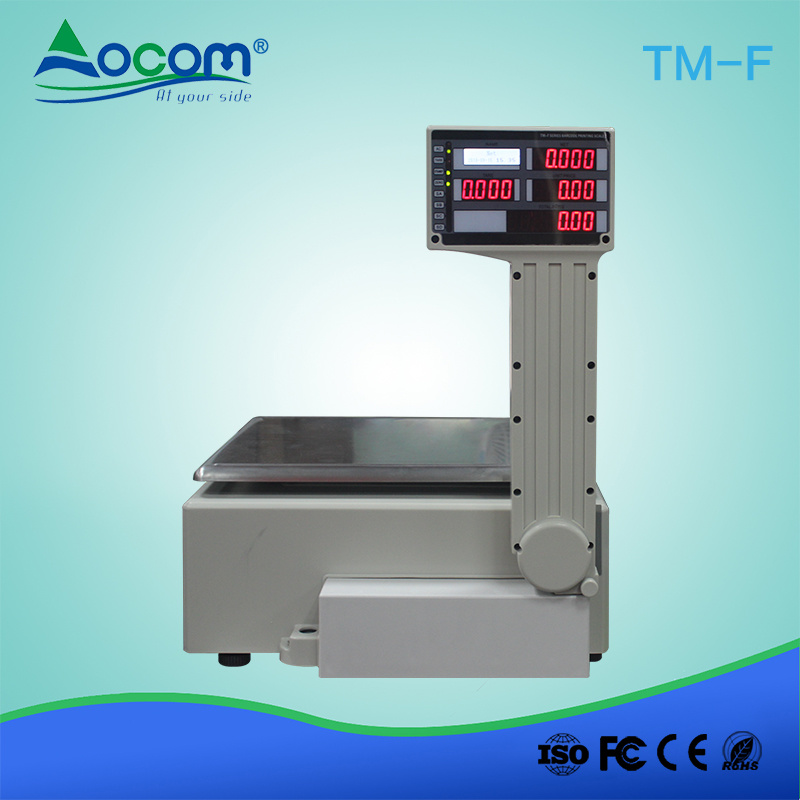 Commodity Barcode Printing Weighing Scale Digital Balance with Label Printer