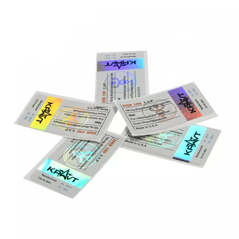 10ml Hologram Pharma Vial Label for Medical Labs Bottle
