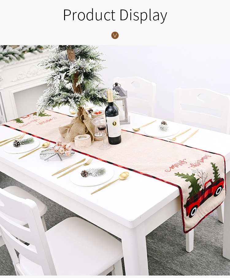 Wholesale Tablecloth Christmas Table Runner Set Table Decoration Christmas Table Runner
