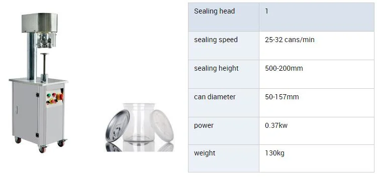 Low Price Semi Automatic Metal Tuna Tin Can Sealer Machine