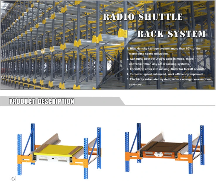 High End Racking for Raduo Shuttle Racking with Pallet Runner