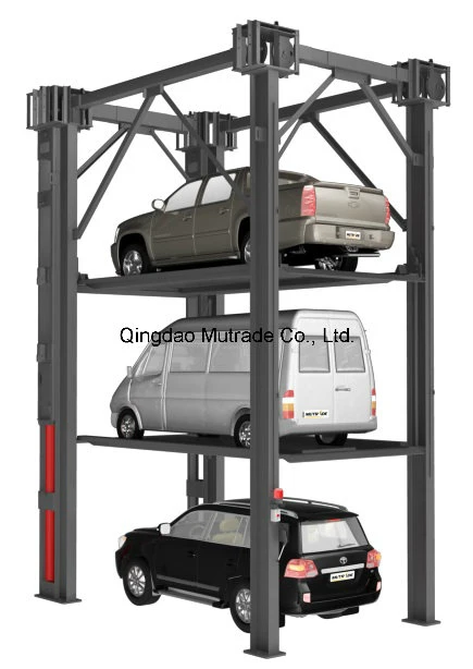 Four Post Smart Stacker Vertical Hydraulic Car Storage Mechanical Double Stacker Parking System