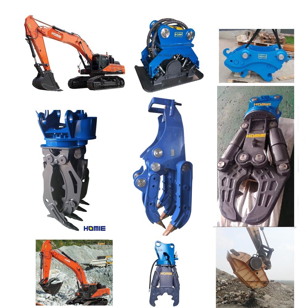 Ce-Approved Mechanical Rock Grab for Excavator Mechanical Log Grapple