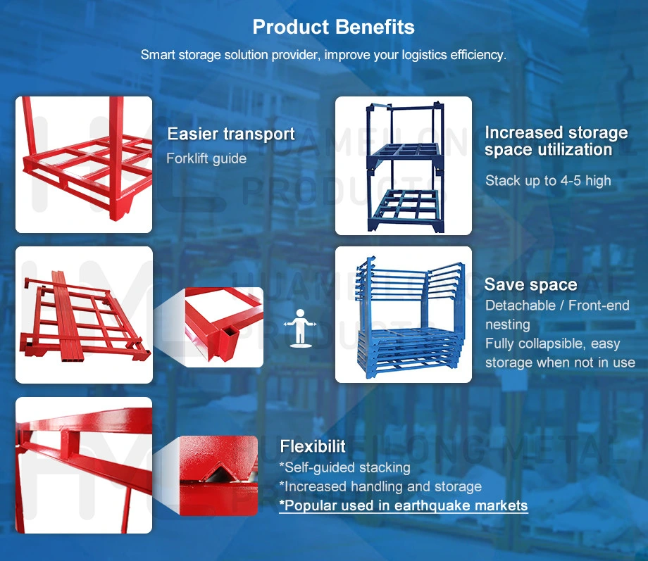 Warehouse Metal Storage Pallet Stacking Rack System