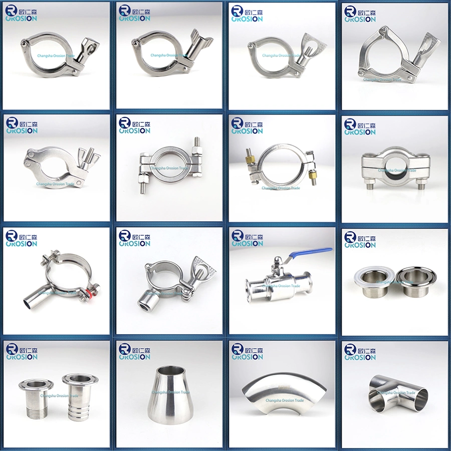 Sanitary Stainless Steel Heavy Duty/Light Duty Pipe Clamp 304 316