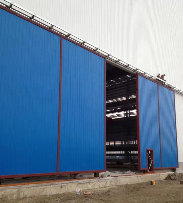 Industrial Automatic or Manual Polyurethane Sandwich Panel Storage Freezer Room Sliding Door for Refrigeration Warehouse