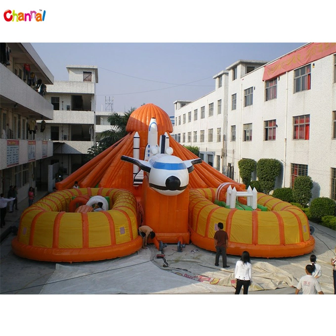 Giant Air Space Shuttle Sport Games Inflatable Obstacle Course for Adults and Kids