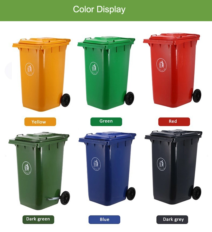 China Factory HDPE Outdoor Waste Bin, Trash Bin, Garbage Container, Garbage Bin, Plastic Dustbin with Wheels