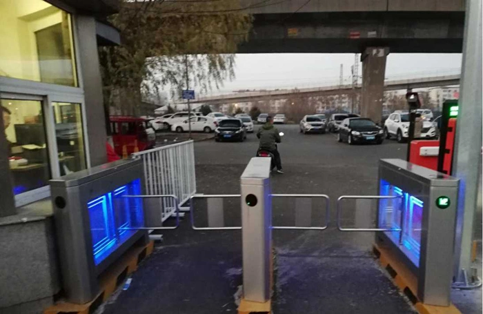 Automated RFID Entrance System Turnstile Swing Barrier for Time Attendance System