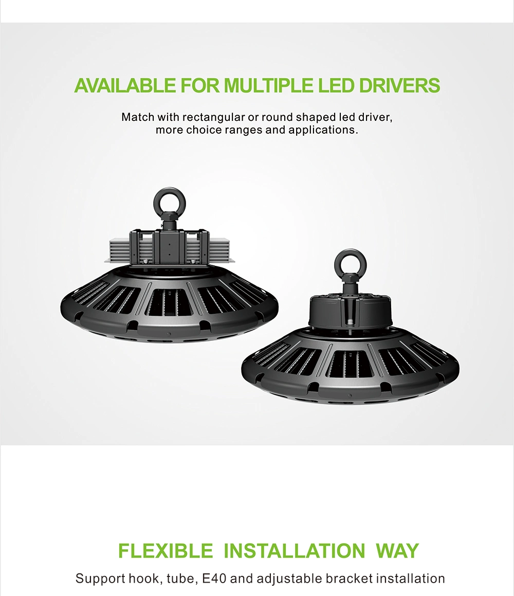 LED High Bay Luminaire Industrial Light LED High Bay Fixture for Factory Warehouse Lighting