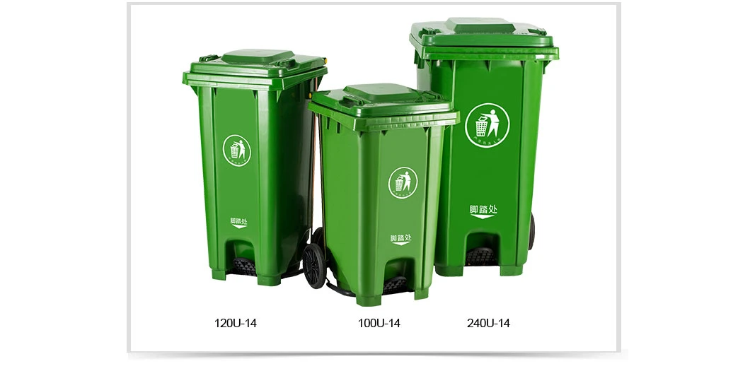 Outdoor Plastic Trash Bin/Waste Bin/Garbage Bin with Wheels