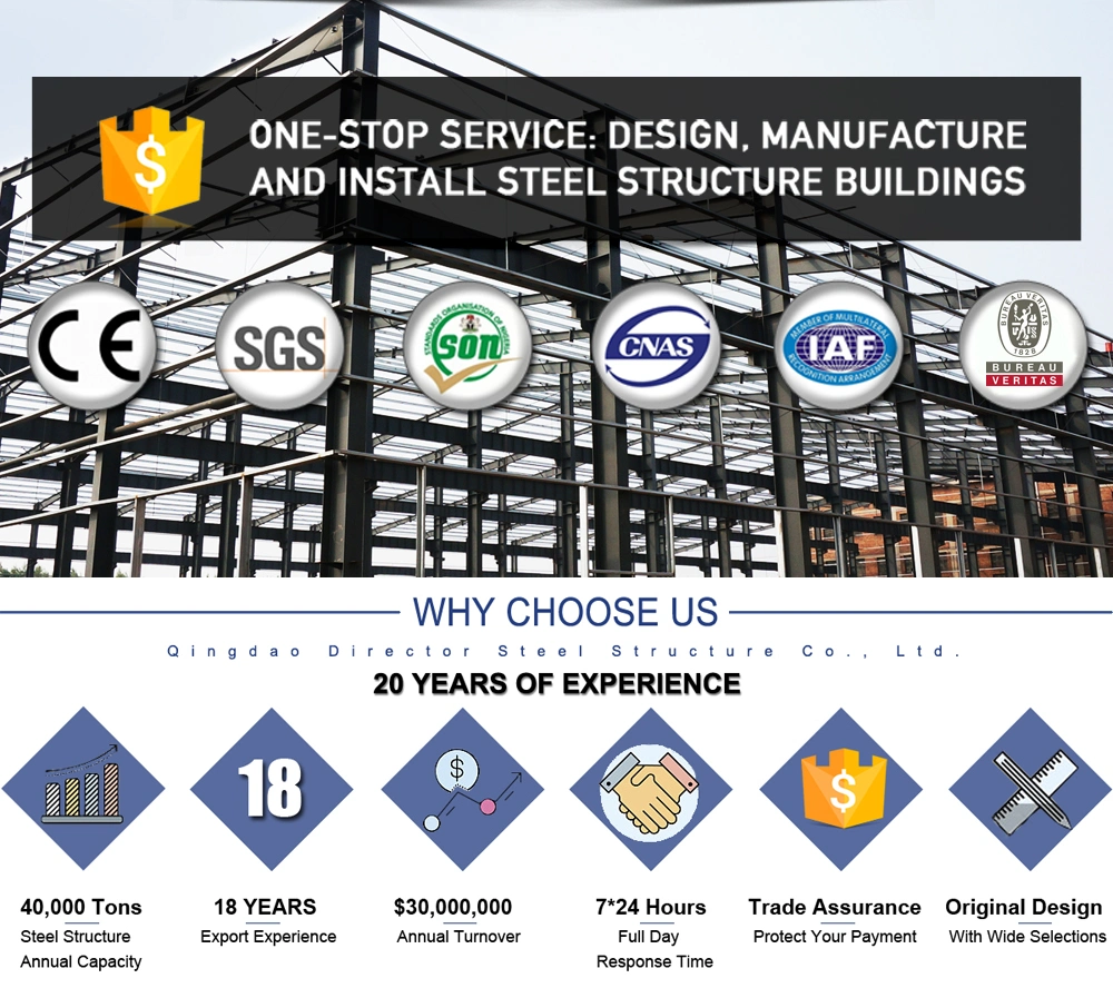 Factory Directly Supply Structural Steel Warehouse Construction Companies with Tools