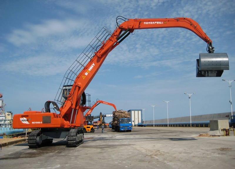 50 Ton Electric Material Handling Equipment with Wood Grab Logging Grab Handling Equipment