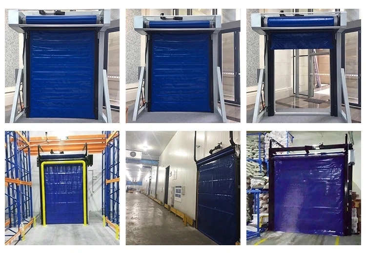 Thermal Insulated Automatic Rapid Roll up Door for Cold Store or Refrigeration Warehouse