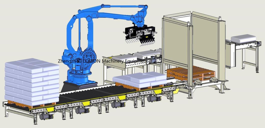 Robotic Arm Palletizer Machine in Automatic Palletizing Robot