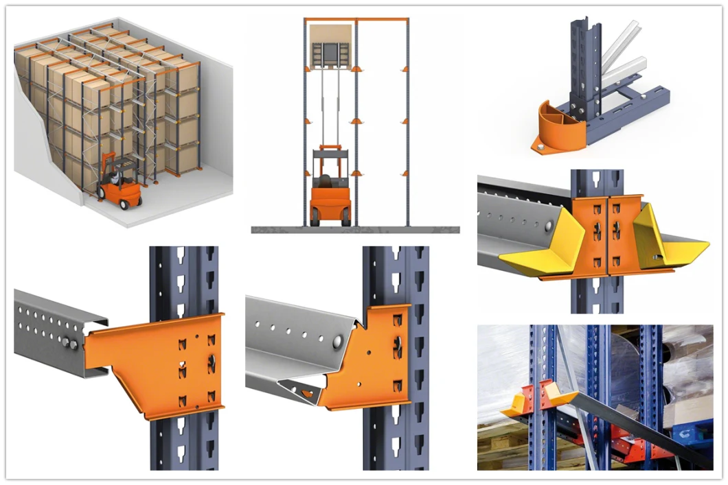 Powder Coated Industrial Drive-in Pallet Storage Rack System