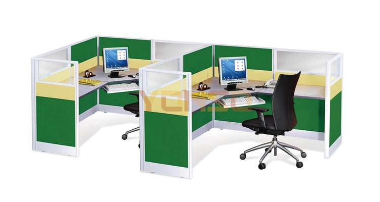 Modern 6 Person Workstation, Knock Down Furniture, Office Workstation for 6 Person