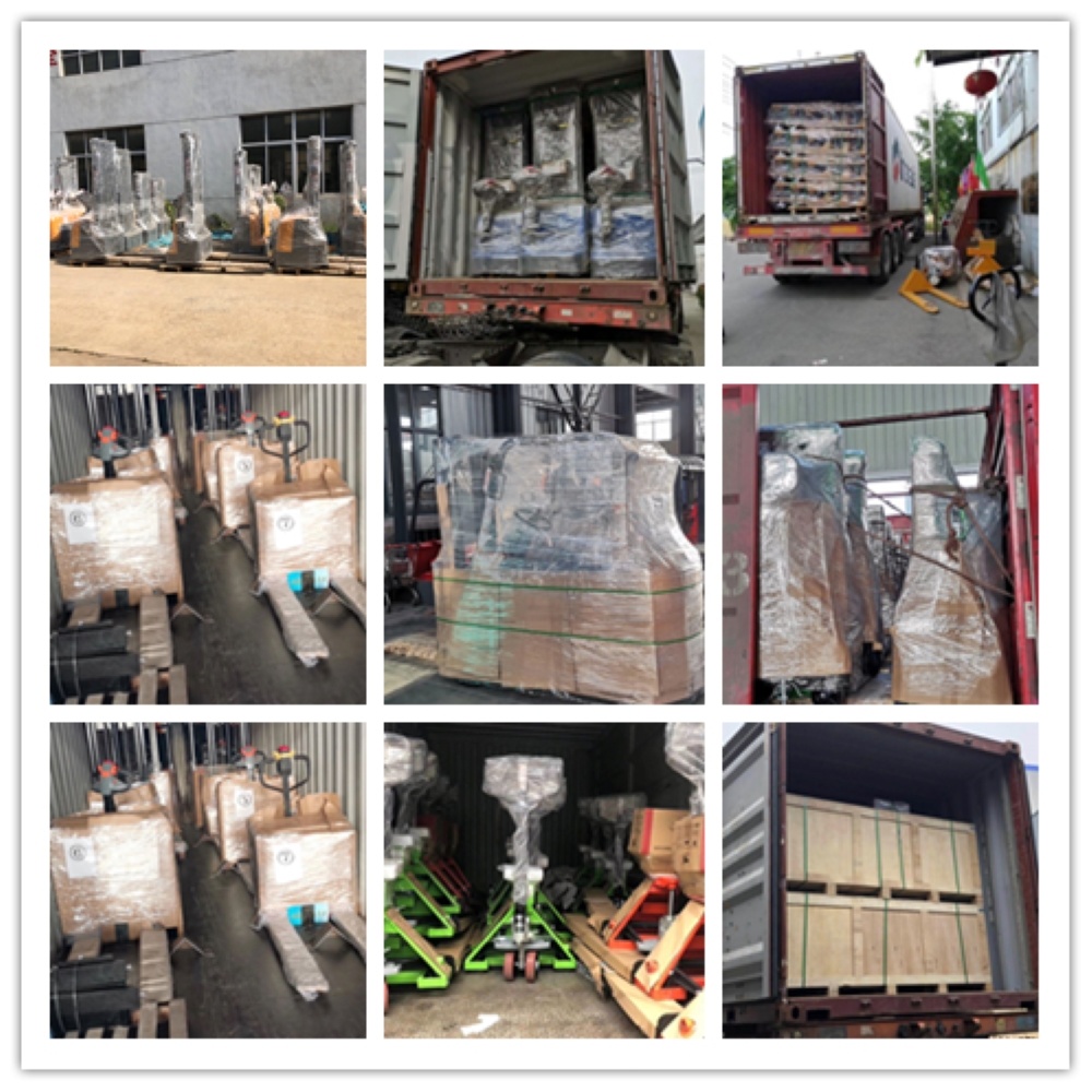 2t 2000kg 3t 3000kg 5t 5000kg Hydraulic Pump Nylon PU Wheel Hand Manual Pallet Carrier Machine