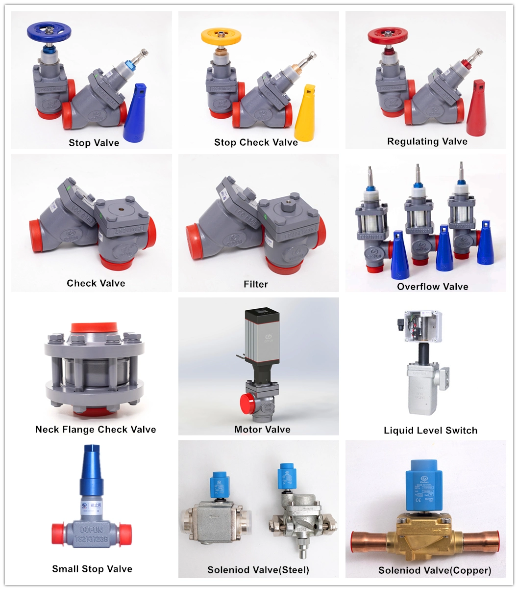 Industrial Refrigeration Cold Storage Connecting Ammonia Refrigeration Double Stop Valve