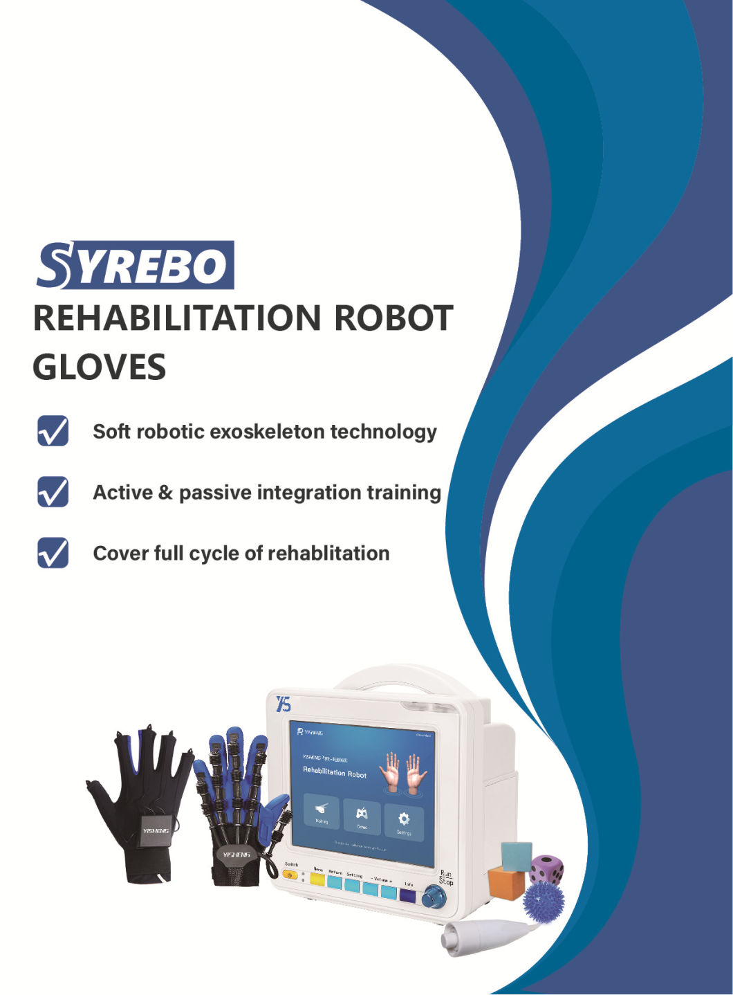 Hand Robotic Rehabilitation Device Rehabilitation System for Clinic