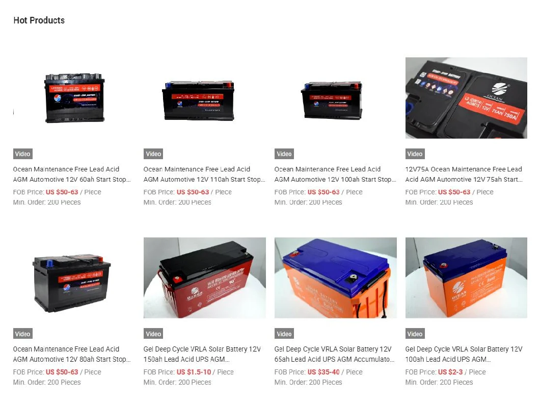 Factory Price SLA 6V 12ah Storage Deep Cycle Rechargeable Lead Acid UPS Battery