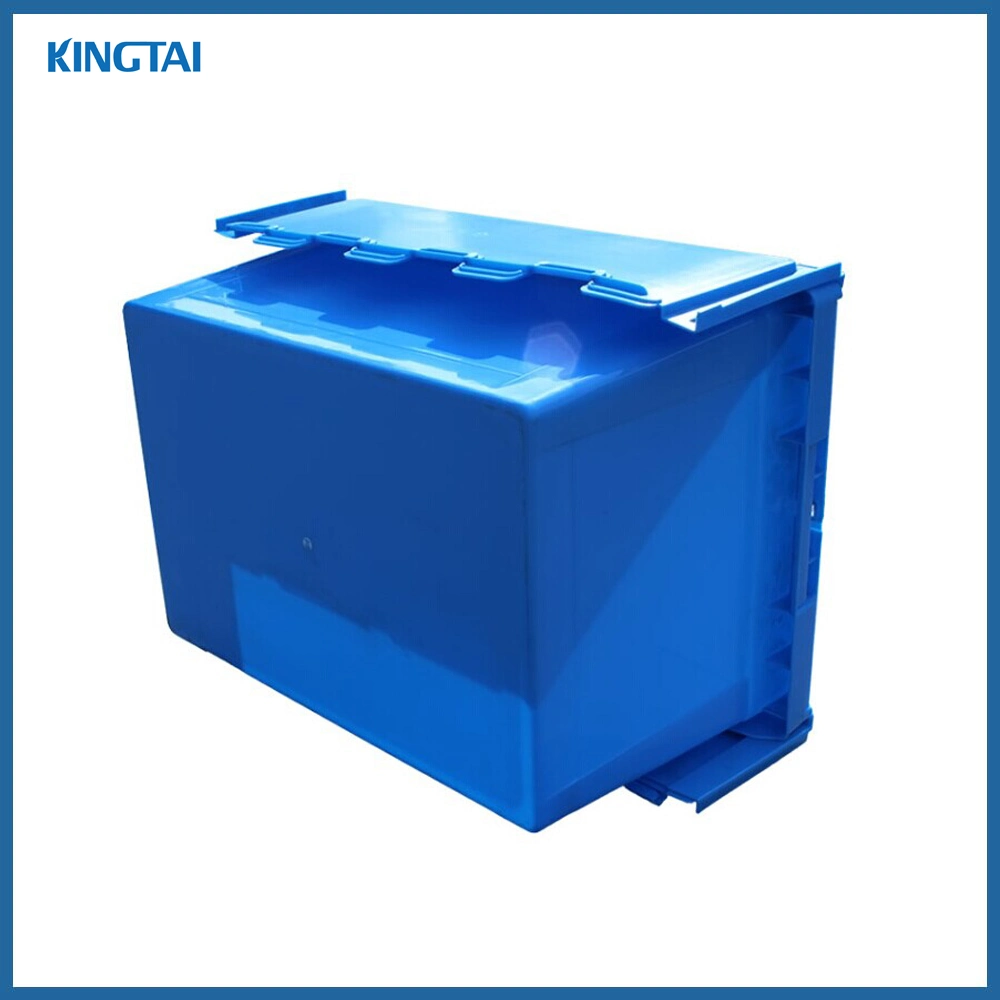 Attached Lid Container Plastic Storage Box for Moving