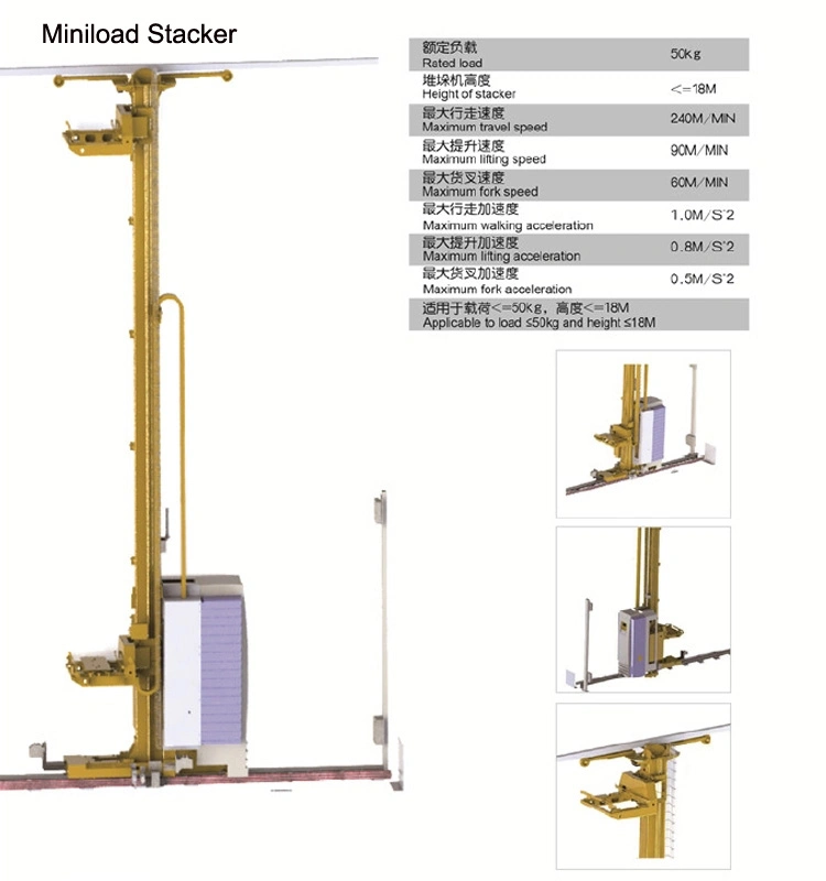 Fully Automatic Warehouse Storage Equipment Heavy Duty Stacker Crane