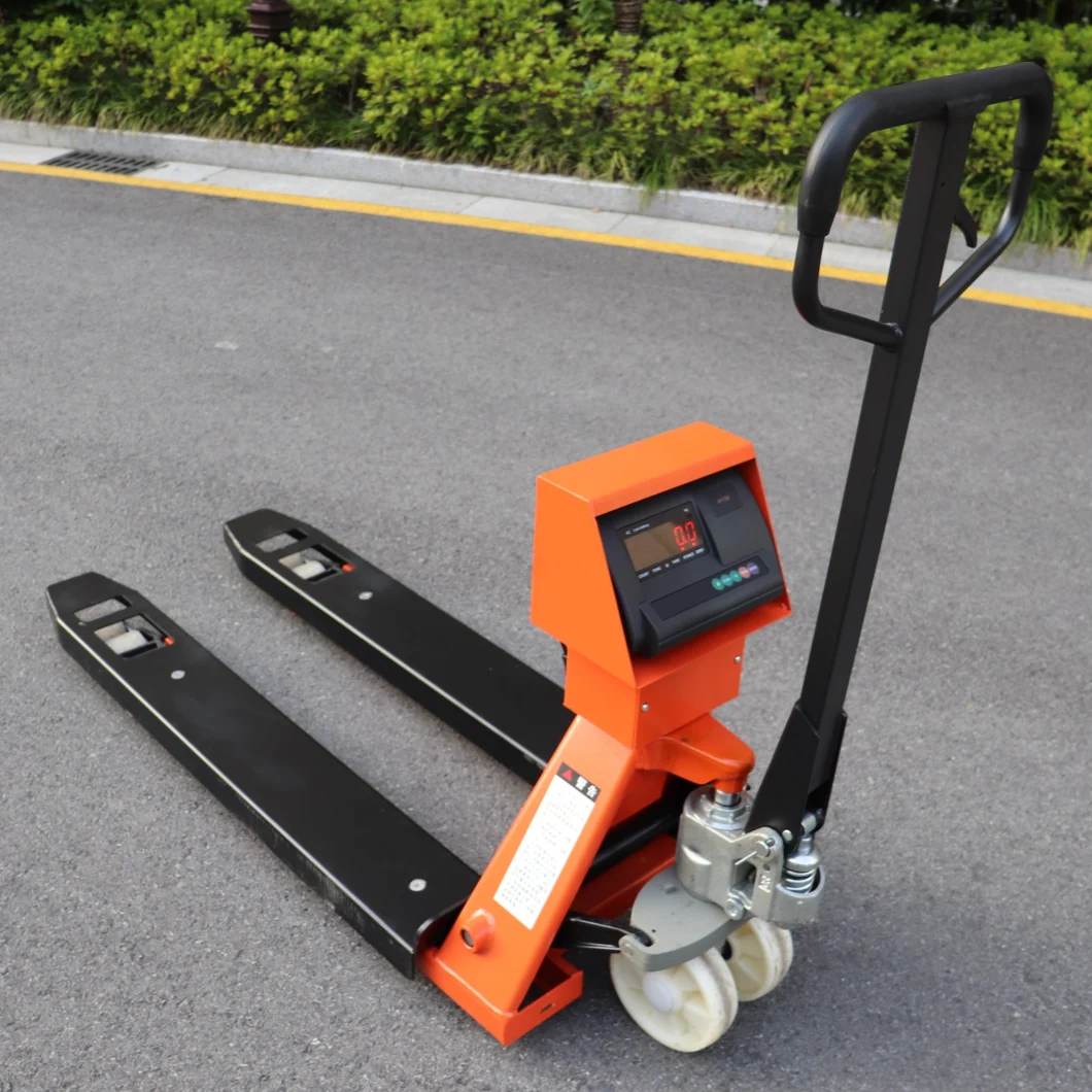 3ton Material Handling Warehouse Precision Electronic Weighing with Manual Scale Pallet Lifter