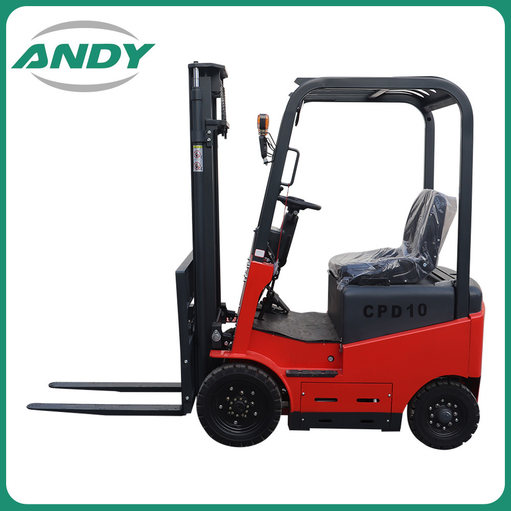1.0ton 1000kg Lifting Height 5000mm Material Handling Equipment Four Wheel Battery Electric Forklift Equipment