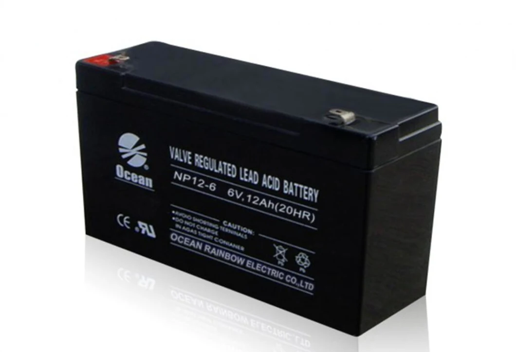 Factory Price SLA 6V 12ah Storage Deep Cycle Rechargeable Lead Acid UPS Battery