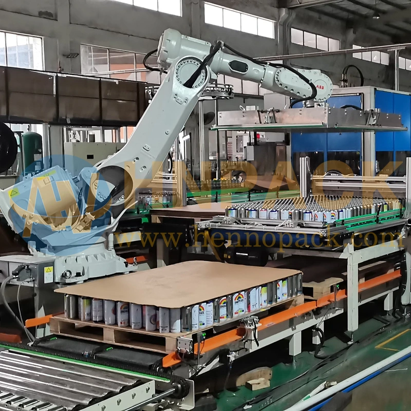 Full-Automatic 6 Dof Robot Palletizer for Random Milk Powder Carton Stacking Production Line