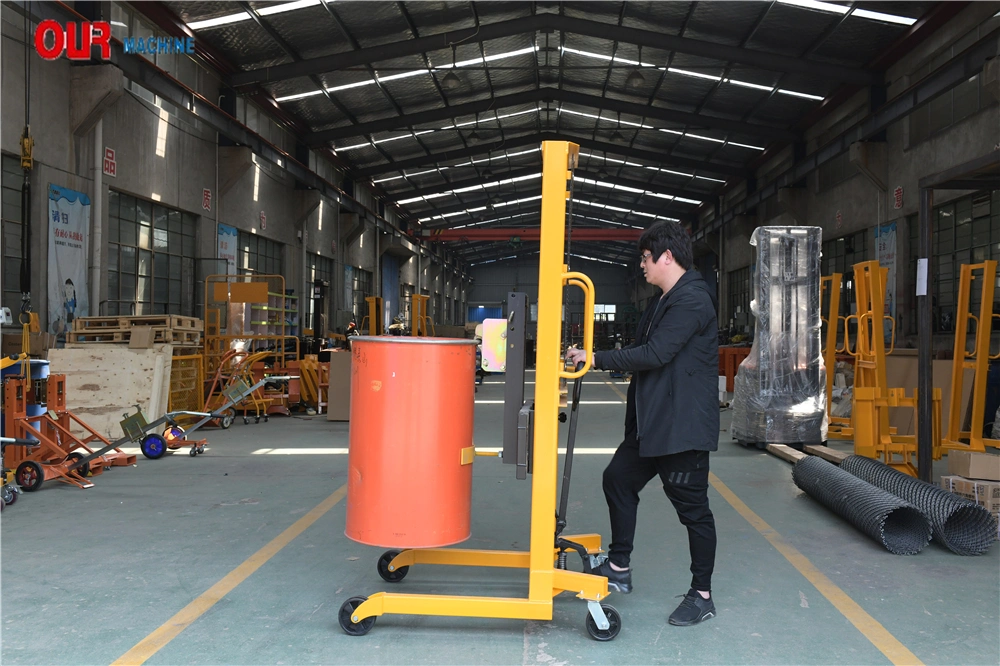 400kg Oil Drum Carrier Hydraulic Hand Operated Pallet Truck Stacker