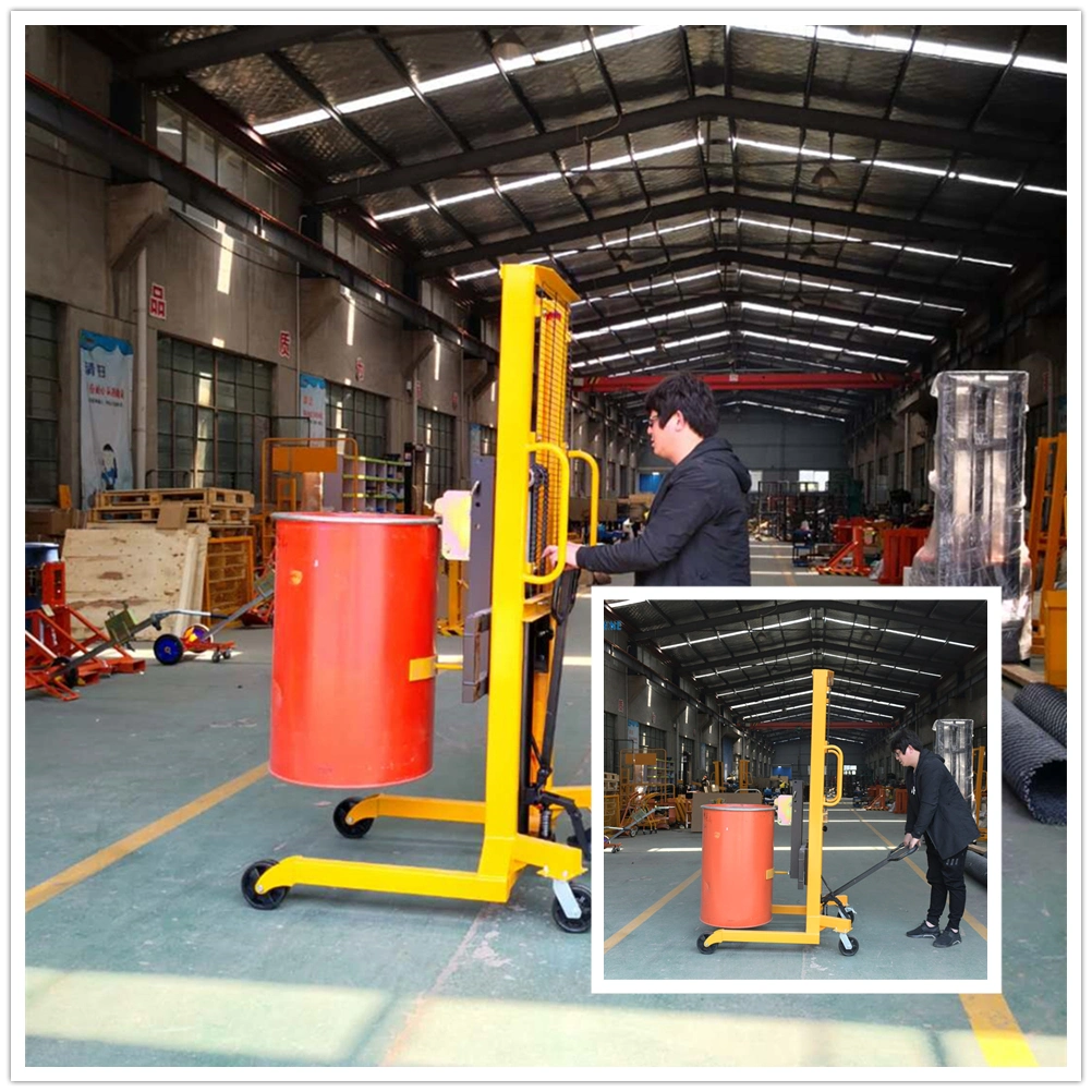 400kg Oil Drum Carrier Hydraulic Hand Operated Pallet Truck Stacker