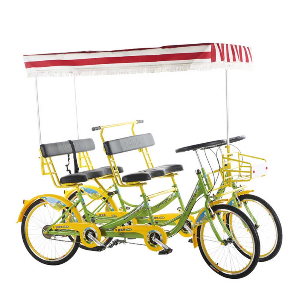 Tandem Bike 4 Person for Sightseeing 4 Wheel 6 Person