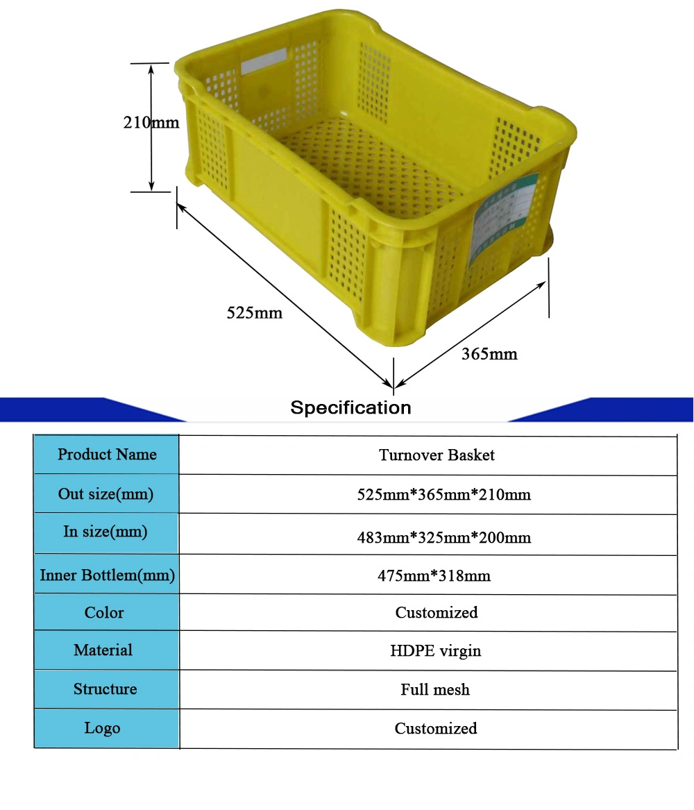 Locked Plastic Storage Moving Hygenic Crate with Logo Space