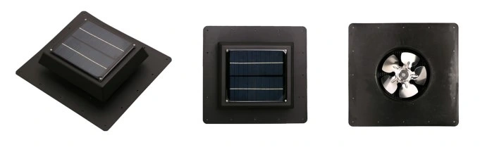5W Matte Black or Customized Solar Powered Attic Ventilator