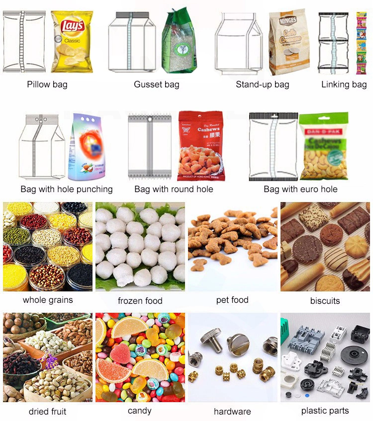 Jujube Automatic Feeding Packaging Machine Multi Head Electronic Scale Vertical Packaging Machine Automatic Particle Packaging Equipment