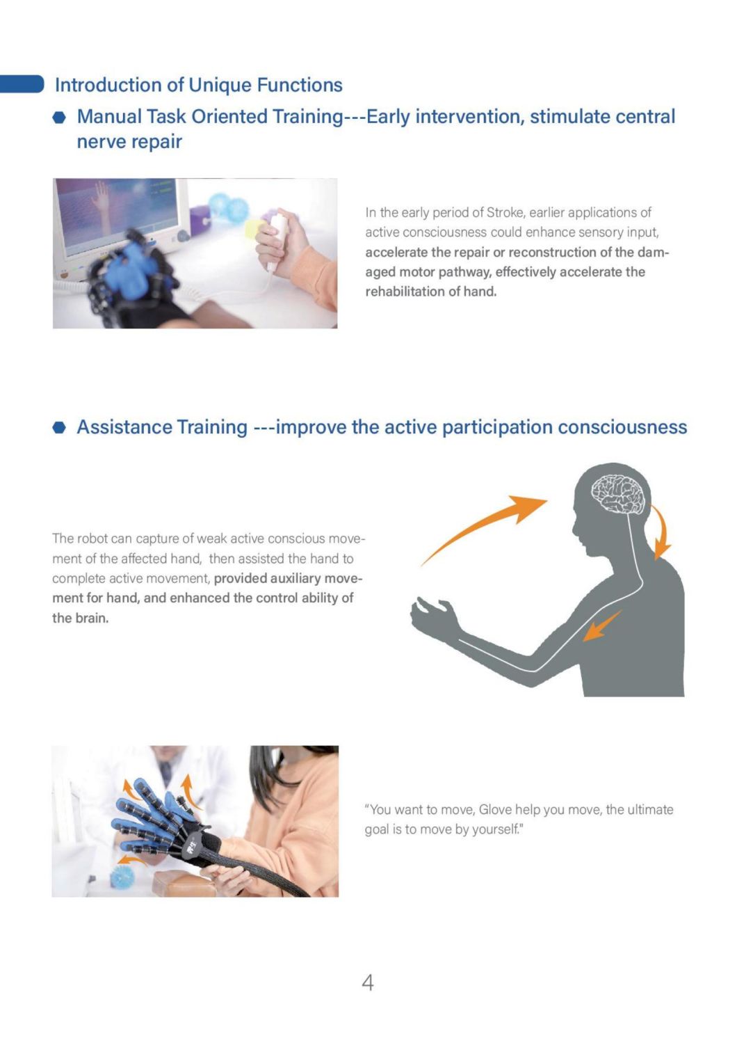 Hand Robotic Rehabilitation Device Rehabilitation System for Clinic