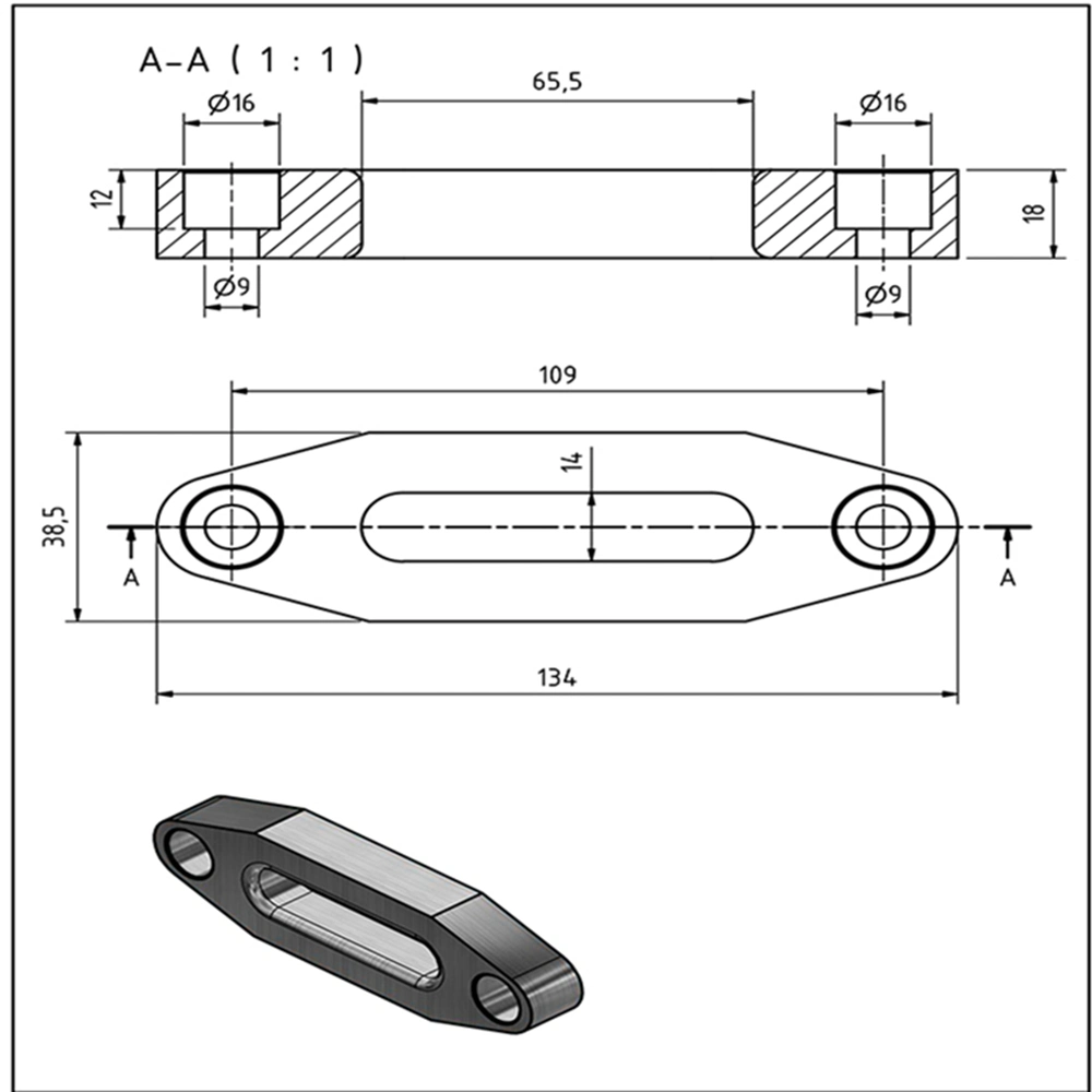 4WD off Road ATV/UTV Customized Machined Winch Aluminum 2 Way Fairlead