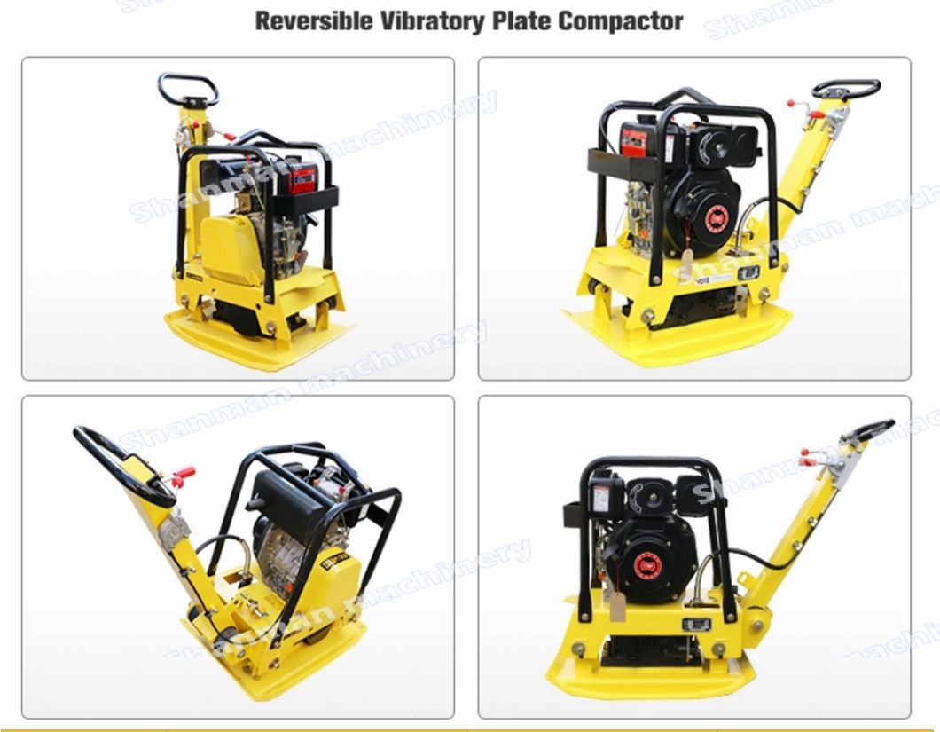 Sand Compactor Gasoline Engine Vibratory Concrete Earth Compactor Reversible Plate Compactor for Sale